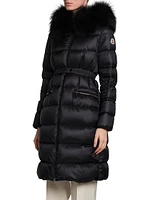 Boedic Belted Coat with Removable Shearling Trim