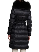 Boedic Belted Coat with Removable Shearling Trim