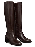 Esme 60MM Zip Leather Boots