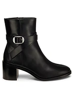 Esme Belted 60MM Leather Booties