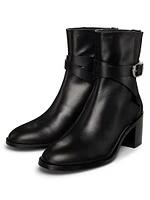 Esme Belted 60MM Leather Booties