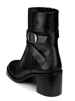 Esme Belted 60MM Leather Booties