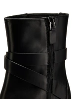 Esme Belted 60MM Leather Booties