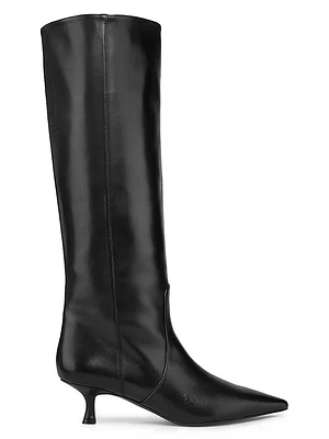 Naomi 50MM Lacquered Leather Boots