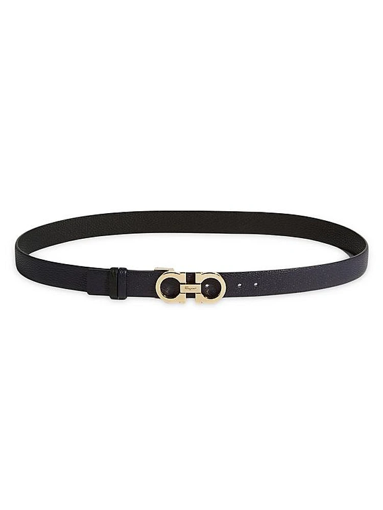 Gancini Reversible & Adjustable Cut-to-Size Leather Belt