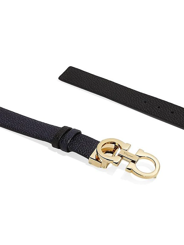 Gancini Reversible & Adjustable Cut-to-Size Leather Belt