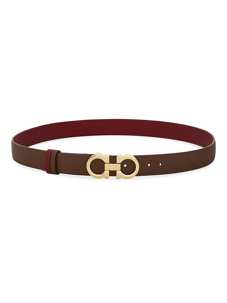 Gancini Reversible Cut-To-Size Leather Belt