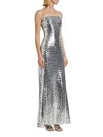 Sculpty Sequined Mesh Maxi Dress