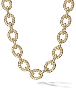 Oval Link Chain Necklace 18K Yellow Gold, 16MM