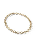 Oval Link Chain Necklace 18K Yellow Gold, 16MM