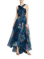 Rosie Floral Organza High-Low Gown