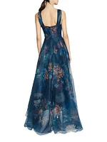 Rosie Floral Organza High-Low Gown