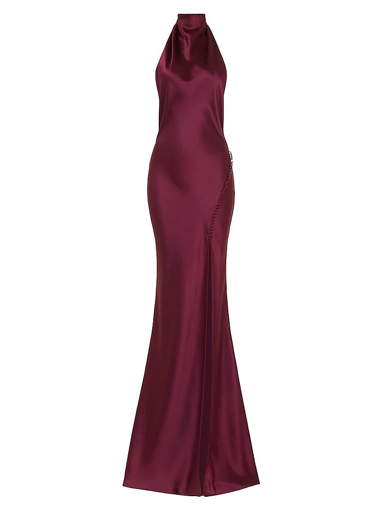 Penelope High-Neck Gown