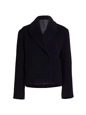 Cropped Wool-Blend Peacoat
