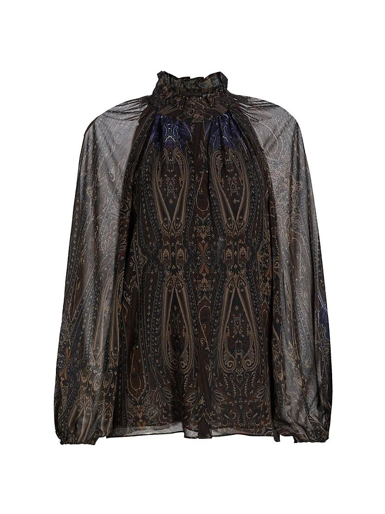 Sofiana Paisley Chiffon Blouse