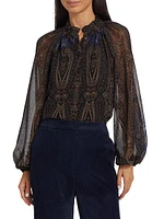 Sofiana Paisley Chiffon Blouse