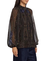 Sofiana Paisley Chiffon Blouse