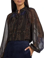 Sofiana Paisley Chiffon Blouse