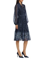 Verena Paisley Tie-Waist Midi-Dress