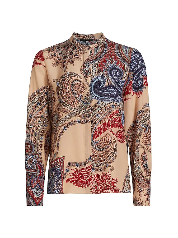 Bronson Paisley Silk Blouse