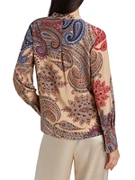 Bronson Paisley Silk Blouse