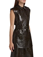 Harper Faux Leather Vest