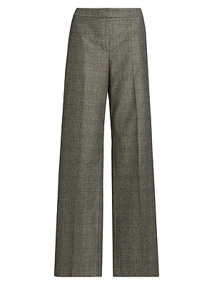 Nemo Plaid Straight-Leg Pants