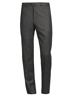 Carlo Flannel Wool-Cashmere Trousers