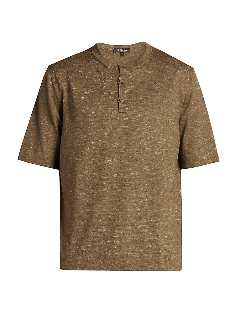 Silk-Cashmere Short-Sleeve T-Shirt