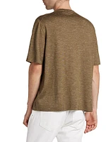 Silk-Cashmere Short-Sleeve T-Shirt