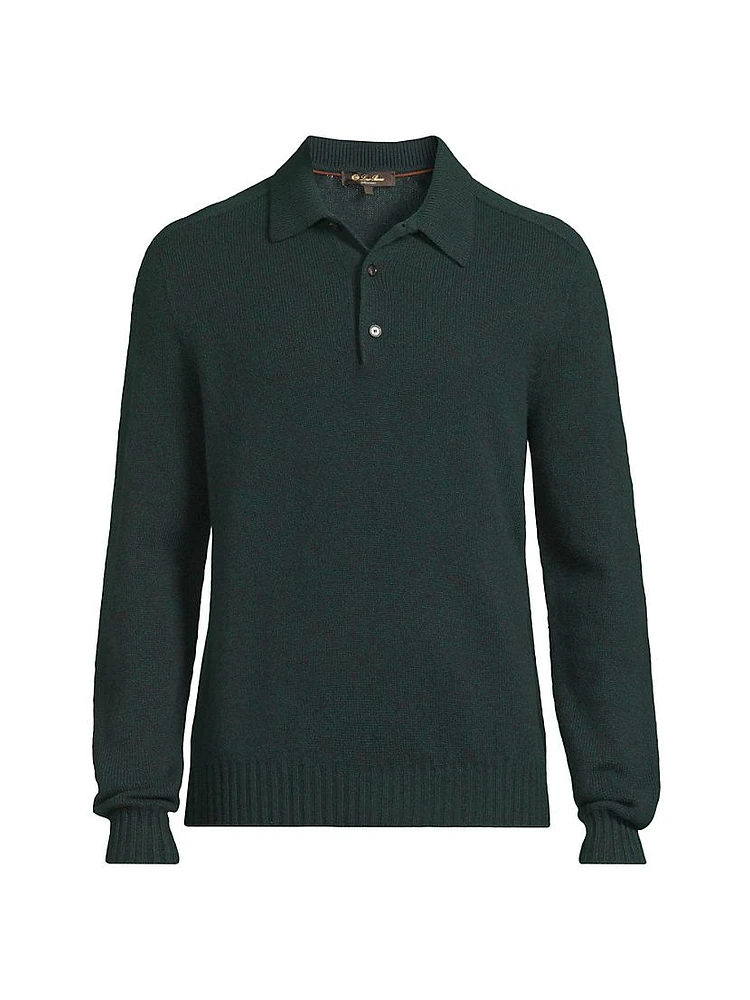 Mastallon Wool Long-Sleeve Polo Shirt