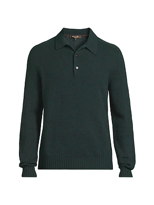 Mastallon Wool Long-Sleeve Polo Shirt