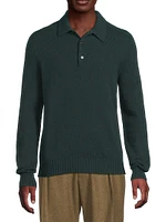 Mastallon Wool Long-Sleeve Polo Shirt