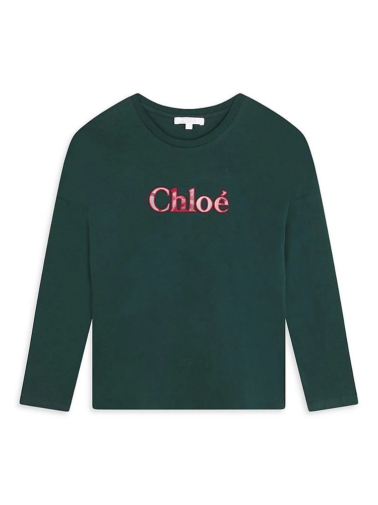 Little Girl's & Logo Long-Sleeve T-Shirt