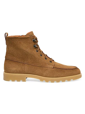 Suede Lace-Up Boots