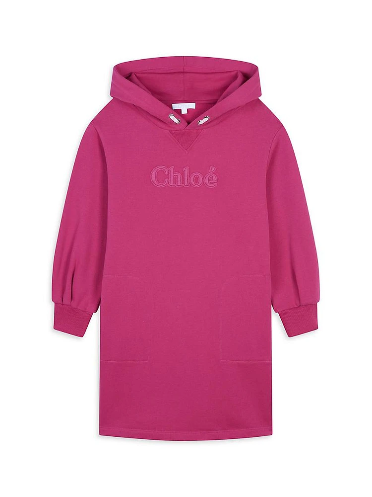 Little Girl's & Logo Hoodie Dress