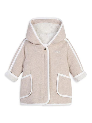 Baby Girl's & Little Girl's Faux Fur-Trim Hooded Coat