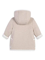 Baby Girl's & Little Girl's Faux Fur-Trim Hooded Coat