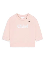 Baby Girl's & Little Logo Crewneck Sweatshirt