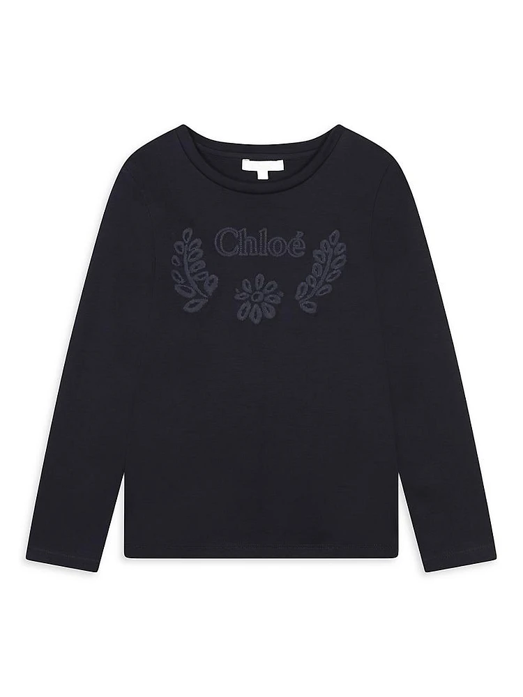 Little Girl's & Logo Long-Sleeve T-Shirt