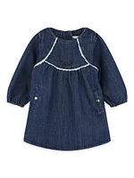 Baby Girl's & Little 2-Piece Denim Dress Tights Set