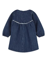 Baby Girl's & Little 2-Piece Denim Dress Tights Set