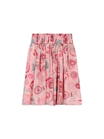 Little Girl's & Ceremonie Spiral Print Skirt