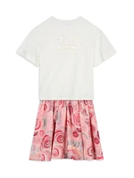 Little Girl's & Ceremonie Spiral Print Skirt