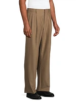 Porter Double-Pleat Wide Leg Pants