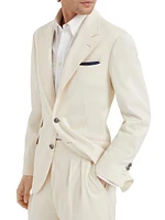 Comfort Cotton and Cashmere Denim Deconstructed Cavallo Blazer