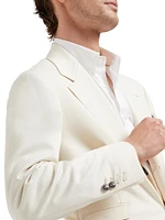 Comfort Cotton and Cashmere Denim Deconstructed Cavallo Blazer