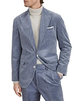 Comfort Cotton and Cashmere Corduroy Deconstructed Blazer