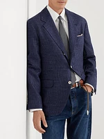 Comfort Wool, Silk and Linen Prince of Wales Deconstructed Blazer