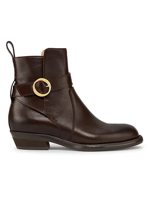 Ornella 40MM Buckled Leather Ankle Boots